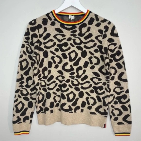 KULE The Stevens Leopard-Print Sweater Size XS - Picture 2 of 4